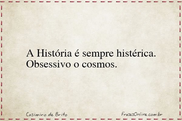 Frase de Casimiro de Brito