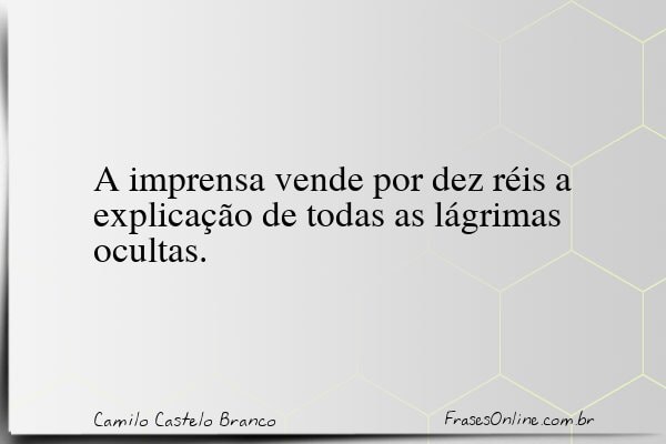 Frase de Camilo Castelo Branco