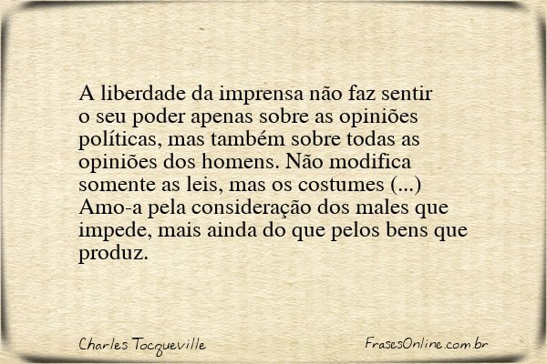 Frase de Charles Tocqueville