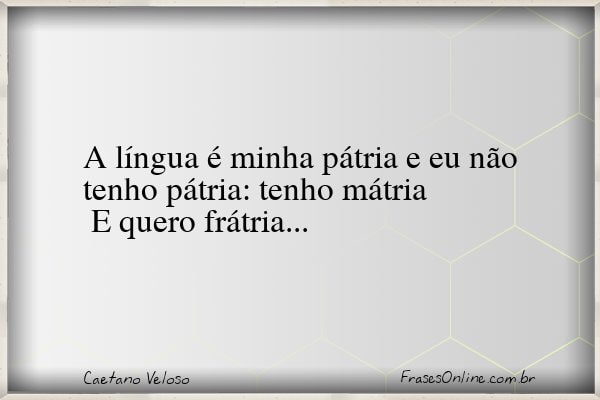 Frase de Caetano Veloso