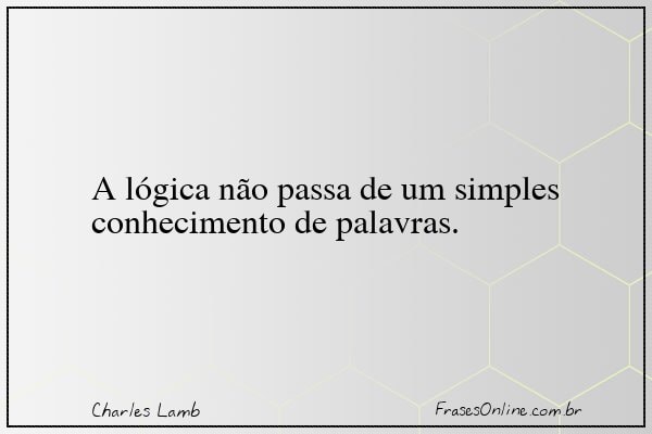 Frase de Charles Lamb
