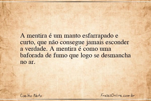 Frase de Coelho Neto