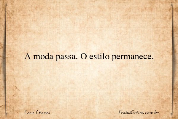 Frase de Coco Chanel