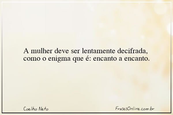 Frase de Coelho Neto