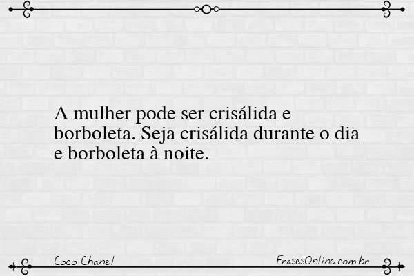 Frase de Coco Chanel