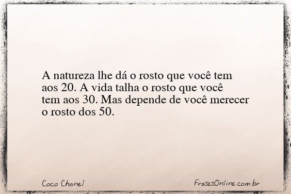 Frase de Coco Chanel