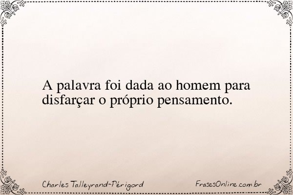 Frase de Charles Talleyrand-Périgord