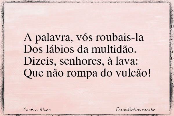 Frase de Castro Alves