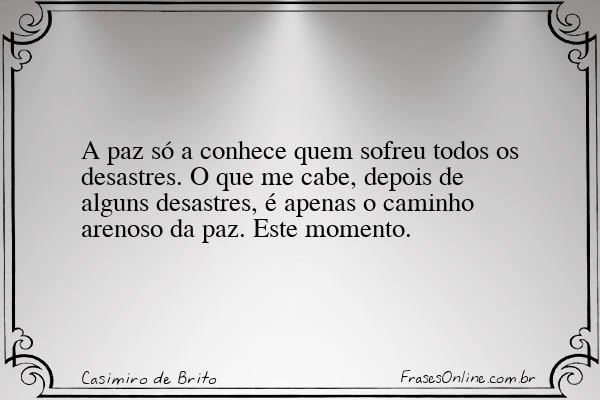 Frase de Casimiro de Brito