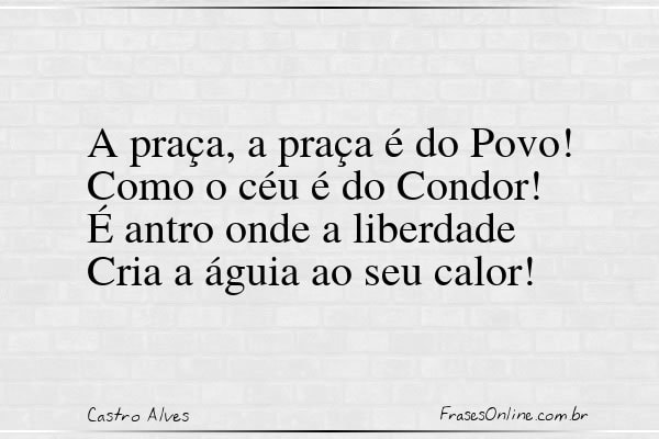 Frase de Castro Alves