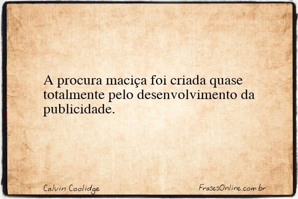 Frase de Calvin Coolidge