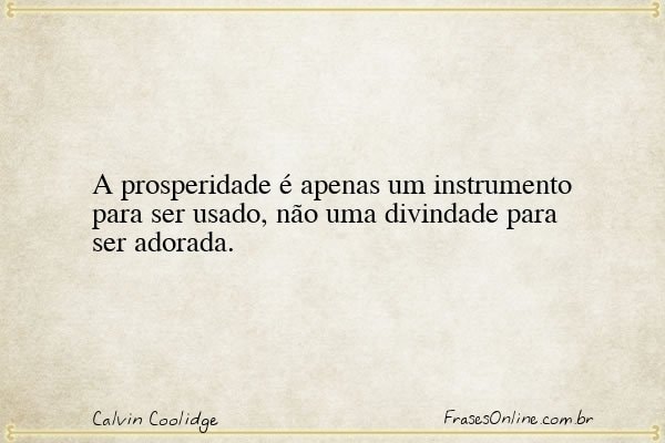 Frase de Calvin Coolidge