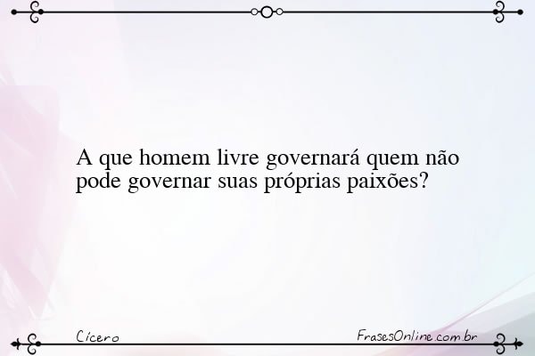 Frase de Cícero