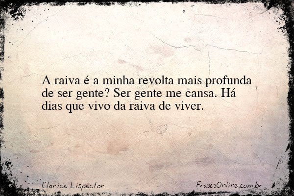 Frase de Clarice Lispector