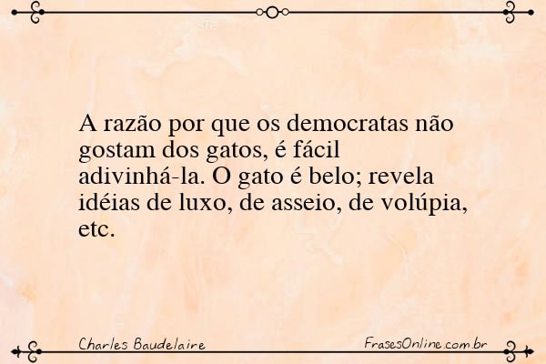 Frase de Charles Baudelaire