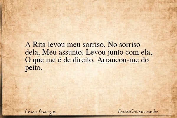 Frase de Chico Buarque