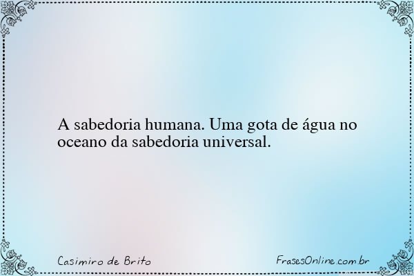 Frase de Casimiro de Brito