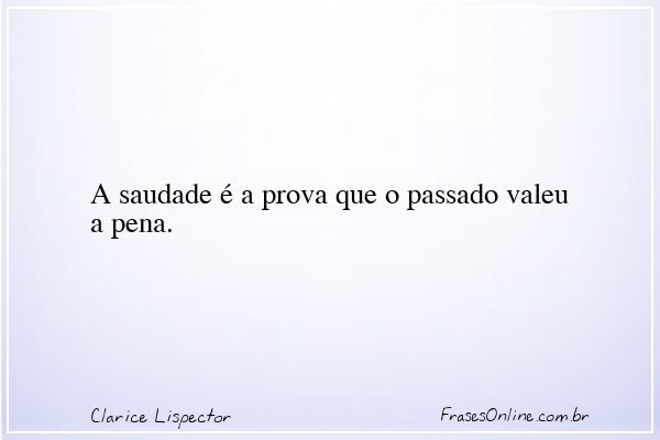Frase de Clarice Lispector