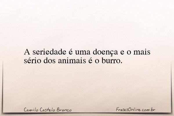 Frase de Camilo Castelo Branco