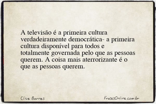 Frase de Clive Barnes