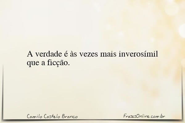 Frase de Camilo Castelo Branco
