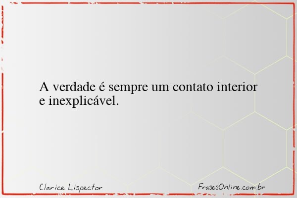Frase de Clarice Lispector