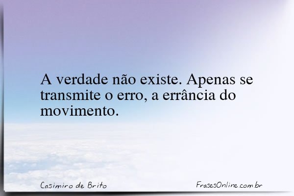 Frase de Casimiro de Brito