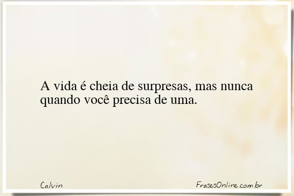 Frase de Calvin