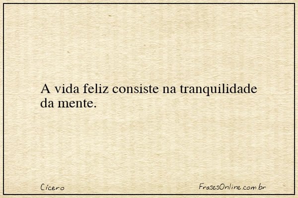 Frase de Cícero