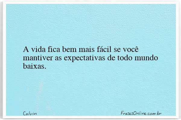 Frase de Calvin