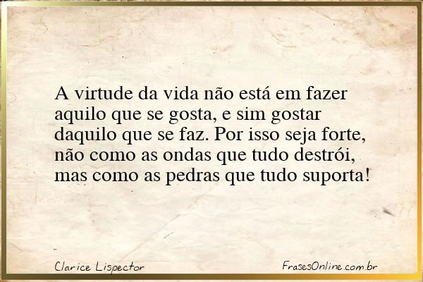Frase de Clarice Lispector