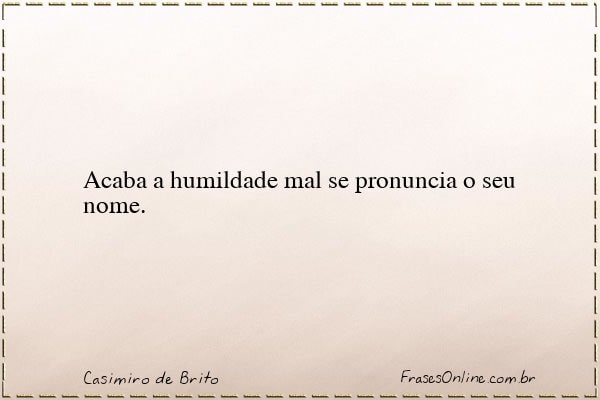 Frase de Casimiro de Brito
