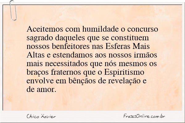 Frase de Chico Xavier
