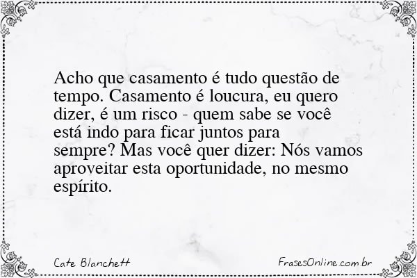 Frase de Cate Blanchett