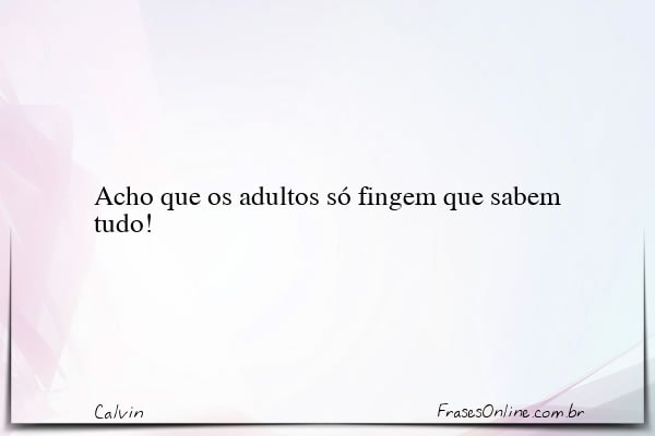 Frase de Calvin