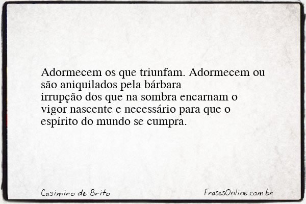 Frase de Casimiro de Brito
