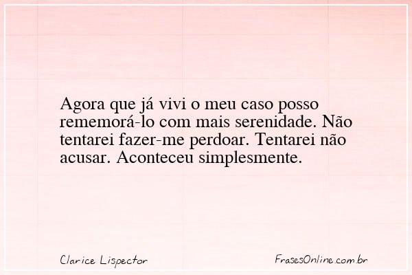 Frase de Clarice Lispector