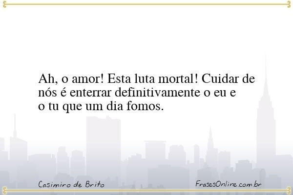 Frase de Casimiro de Brito