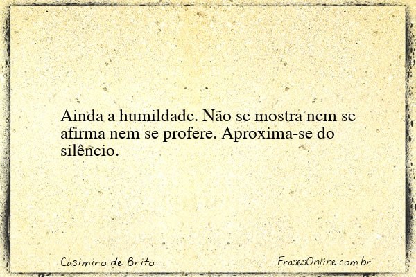 Frase de Casimiro de Brito
