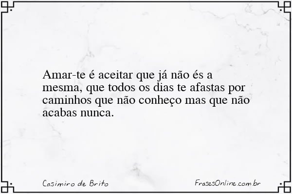 Frase de Casimiro de Brito