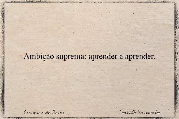 Frase de Casimiro de Brito