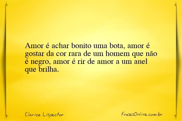 Frase de Clarice Lispector
