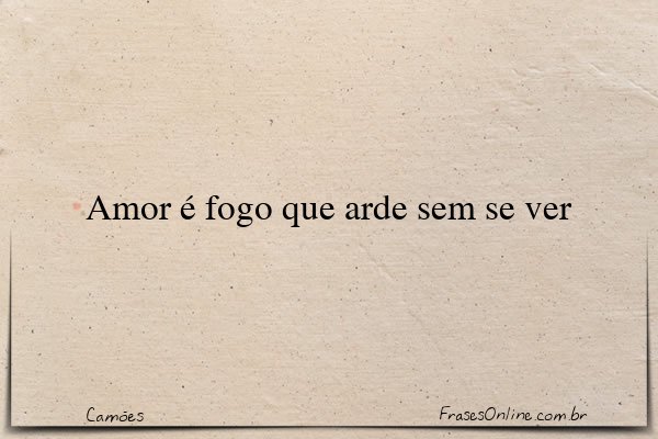 Frase de Camões