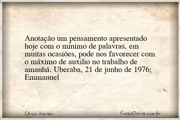 Frase de Chico Xavier