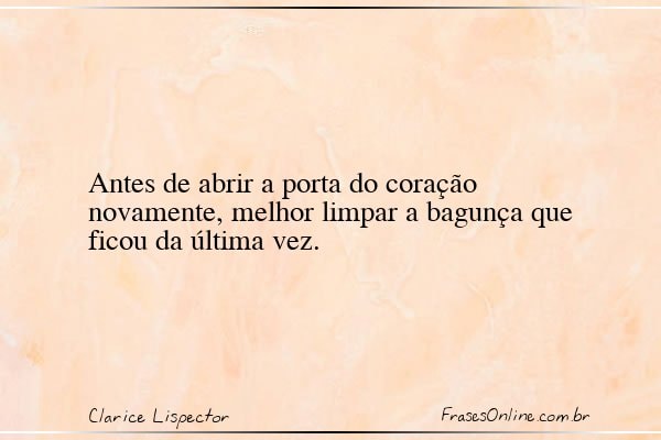 Frase de Clarice Lispector