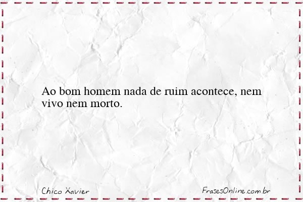 Frase de Chico Xavier
