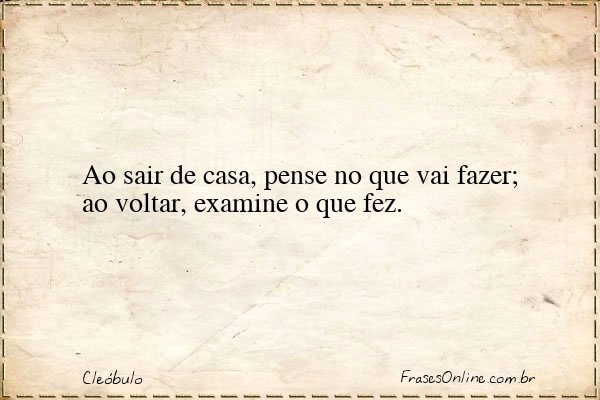 Frase de Cleóbulo