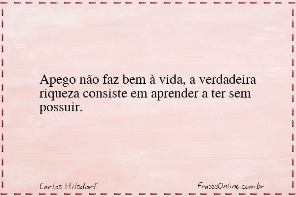 Frase de Carlos Hilsdorf