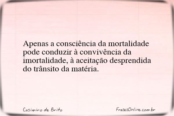 Frase de Casimiro de Brito
