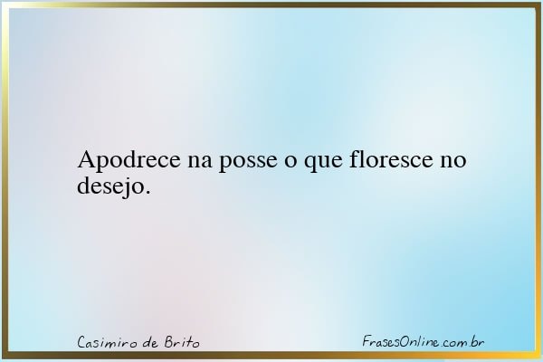 Frase de Casimiro de Brito